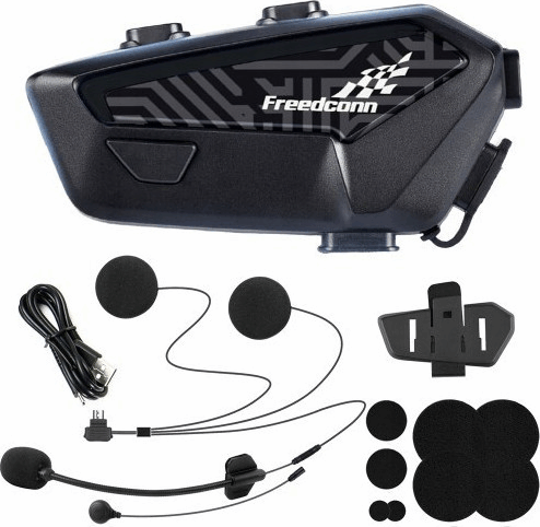 FreedConn F1 Plus V2 bluetooth motoros interkom készülék - Fekete (Lengyel)