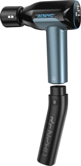 Renpho Reach 2 Thermacool Akkus Masszázspisztoly 6 masszázsfejjel - Kék/Fekete