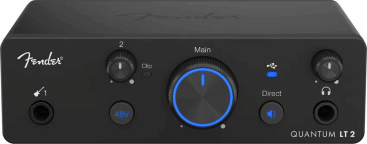 Fender Quantum LT 2 USB-C 2x 2 csatornás Audio Interfész - Fekete