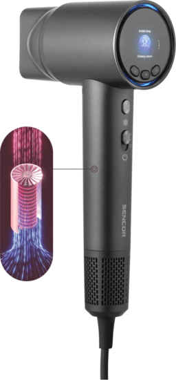 Sencor SHD 8600BK ION technológiás Okos Hajszárító 1600 Watt - Fekete