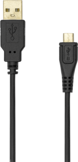 SBOX USB-1032/R USB-A apa - Micro USB apa Adat és Töltőkábel 2m - Fekete