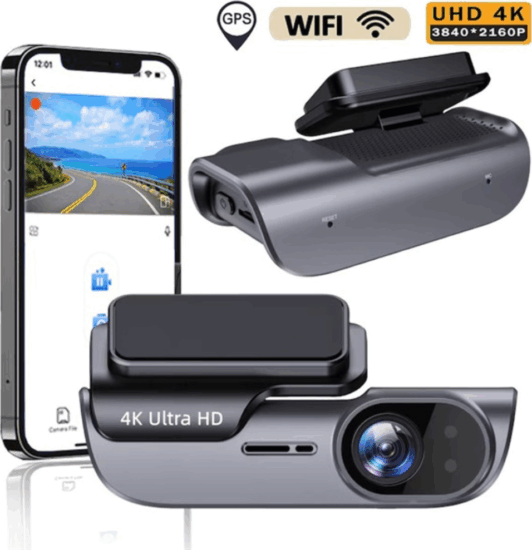 BlackBird K302S 4K UHD Wifi Autós Menetrögzítő Kamera - Sötét Szürke