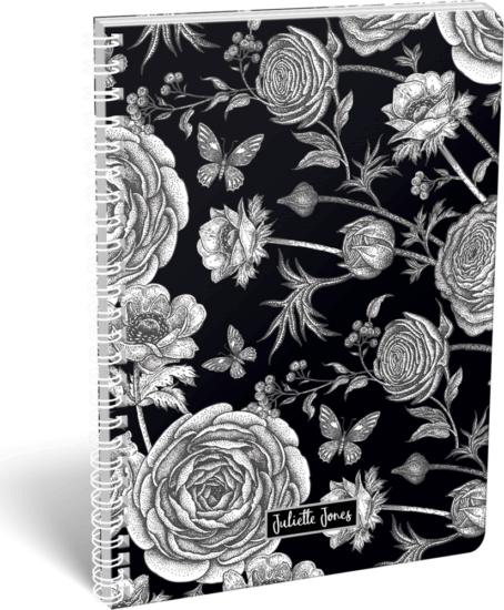 Lizzy Cornell Juliette Jones 70 lapos A4 Négyzetrácsos spirálfüzet - Mintás