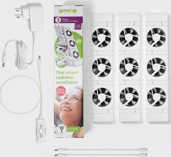 SpeedComfort Trio Set 3 ventilátoros Fűtésrásegítő (3db) - Fehér