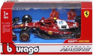 Bburago Ferrari SF-25 Leclerc F1 versenyautó fém modell 1:43