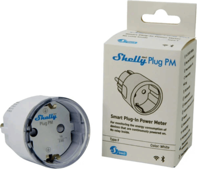 Shelly 251290 WiFi / Bluetooth Okos dugalj fogyasztásmérővel - Fehér