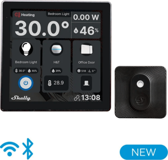 Shelly 234704 Okosotthon fali vezérlőpanel - Fekete