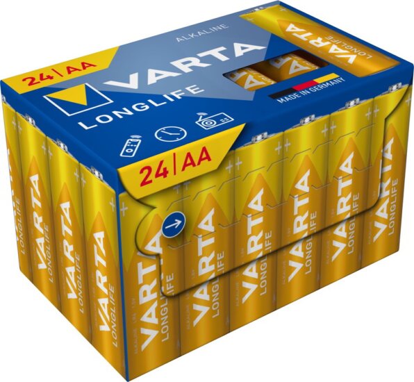 Varta 4106301134 Longlife LR06 AA Alkáli Ceruzaelem 1,5V (24db / csomag)