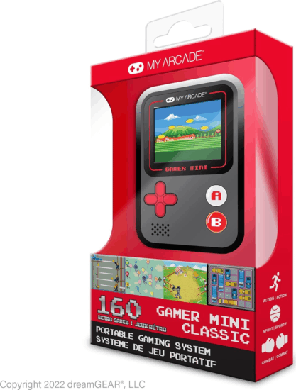 dreamGear My Arcade Gamer Mini Classic Hordozható Retro Játékkonzol - Fekete/Piros