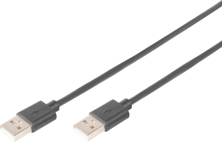Digitus USB-A apa - USB-A 2.0 apa Adatkábel 5m - Fekete