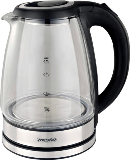 Mesko MS 1307 Vízforraló 1.8L 1500W - Átlátszó / Fekete