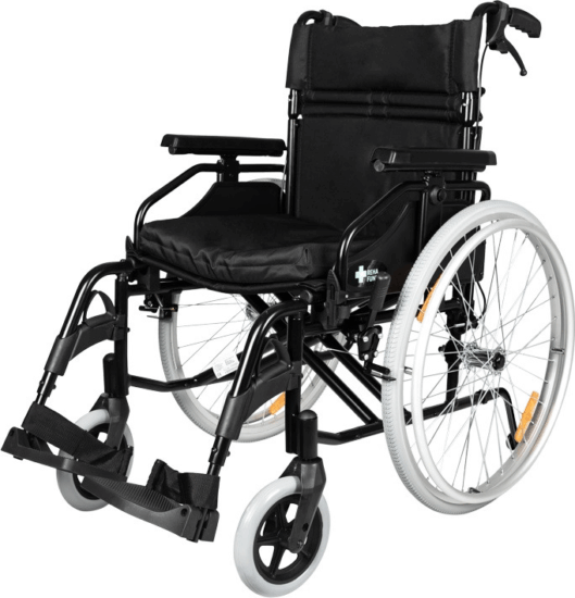 REHAFUBD RF-3 Alumínium Összecsukható Kerekesszék Max 135kg - Fekete