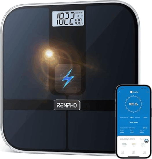 Renpho Scale Elis Solar 2 Okos személymérleg Max 180kg - Fekete