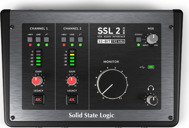 Solid State Logic SSL2 MKII 2 x 2 USB-C Audio Interfész - Fekete