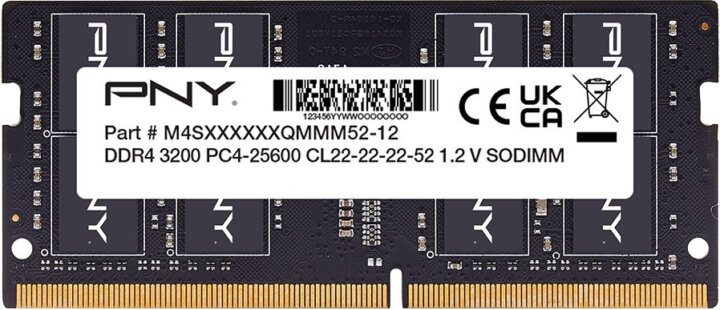PNY 8GB / 3200 Performance DDR4 SoDIMM CL22 Notebook RAM