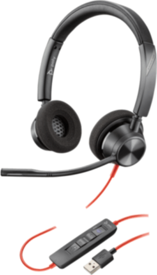 HP Poly Blackwire 3320 Sztereo USB-C Fejhallgató Headset - Fekete