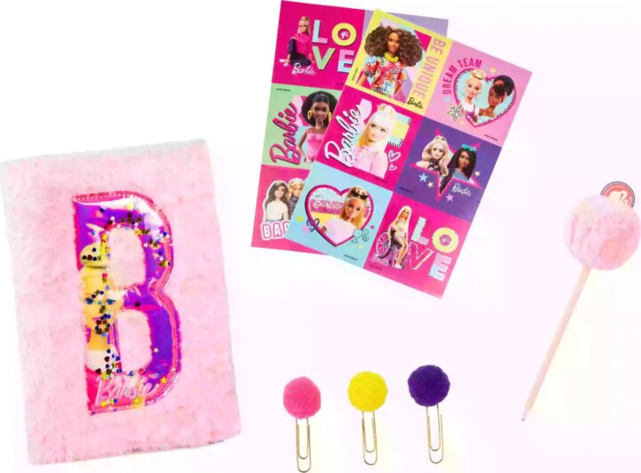 Mattel 0165 Barbie Plüss borítású kreatív napló készlet
