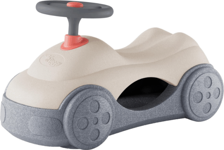 BIG Heppy Car Beltéri Bútorbarát Bébi Járgány - Szürke / Bézs