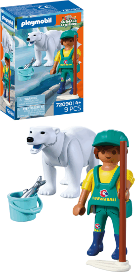 Playmobil 72090 Animals & Friends - Állatkerti Jegesmedve és állatgondozó