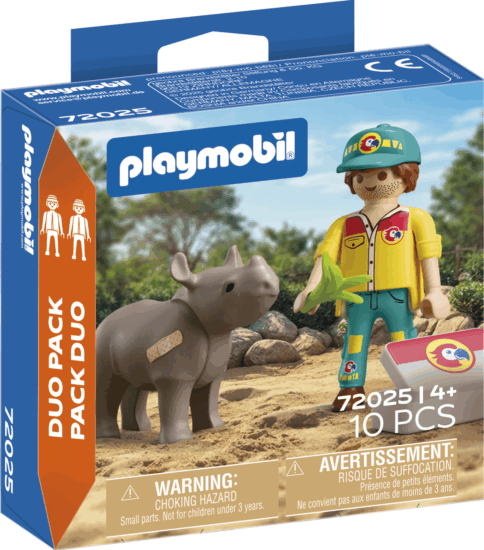 Playmobil 72025 DuoPack - Állatgondozó orrszarvúval Playmobil 72025 DuoPack - Állatgondozó orrszarvúval