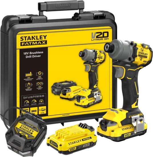 Stanley SFMCF830D2K Akkus Ütvecsavarozó + 2x18V Akku + töltő + koffer