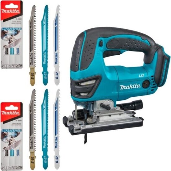 Makita DJV180ZX Akkus Szúrófűrész Dekopír 18V + 6db fűrészlap (Akku és töltő nélkül)