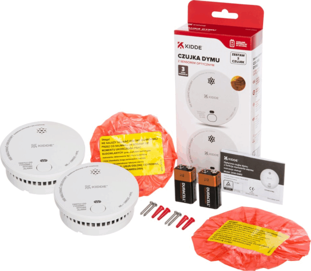 Kidde 2030-DSR3 Elemes Füstérzékelő (2 darab) - Fehér