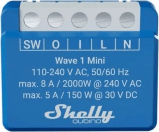 Shelly Qubino Wave 1 Mini LR Z-Wave 1-csatornás Okos relé