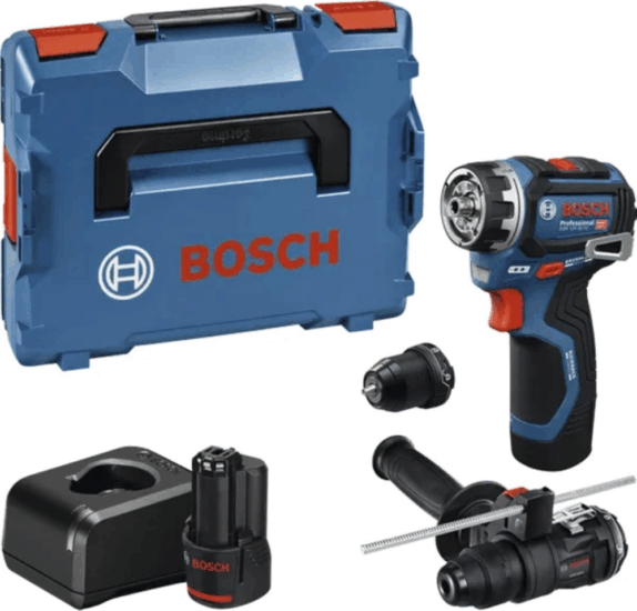 Bosch GSR 12V-32 FC Professional Akkus fúró-csavarozó + adapterrel + 2x 12V Akkumulátor + Koffer