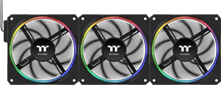 Thermaltake TS 120 EX RGB 120mm PWM Rendszerhűtő ventilátor szett 3db - Fekete