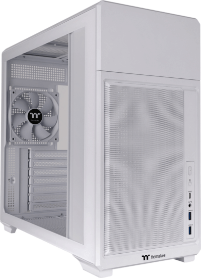 Thermaltake TR300 TG Snow White Midi Torony Számítógépház + 1db 120mm ventilátor - Fehér