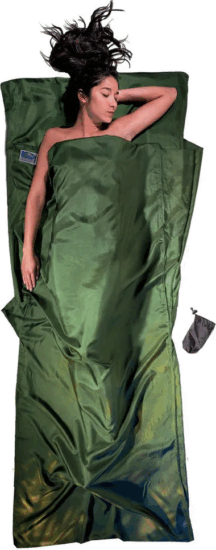 Cocoon ST64 Selyem Hálózsák bélés 220 x 90 cm - Zöld