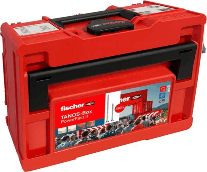 Fischer PowerFast II Tanos-Box TG/VG TX Fa Csavarkészlet kofferben Ø3-6 20-80mm (1801db/csomag)