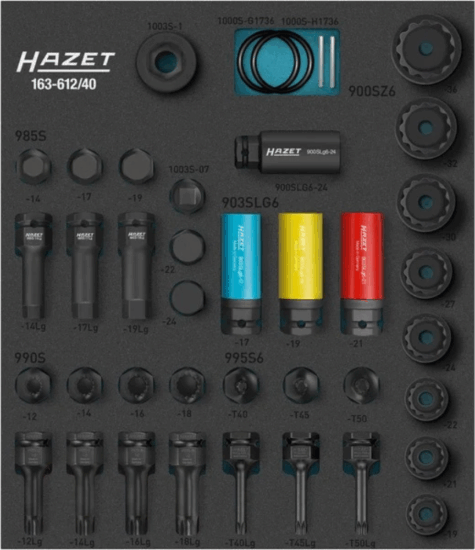 Hazet 163-612/40 Dugókulcs készlet (40db / csomag)