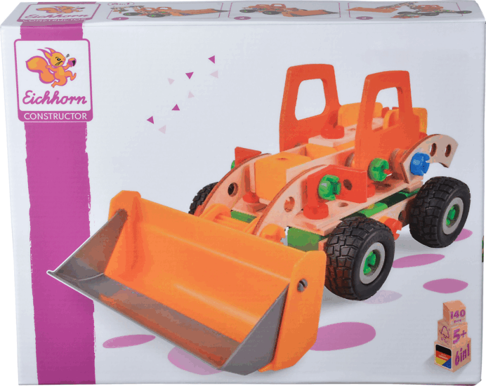 Eichhorn Constructor 140 darabos kerekes homlokrakodó építőjáték Eichhorn Constructor 140 darabos kerekes homlokrakodó építőjáték