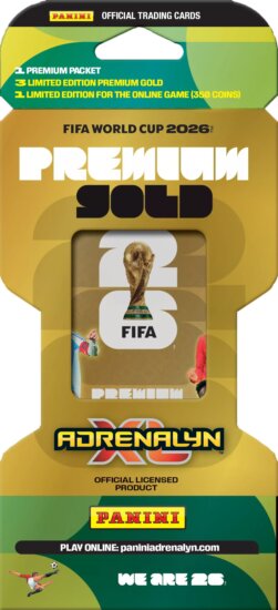 FIFA World Cup 2026 Adrenalyn XL Prémium Gold Gyűjthető kártyacsomag