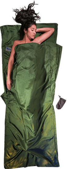 Cocoon ST70 Selyem Hálózsák bélés 220 x 90 cm - Olivazöld