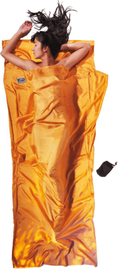 Cocoon ST71 Selyem Hálózsák bélés 220 x 90 cm - Napsárga