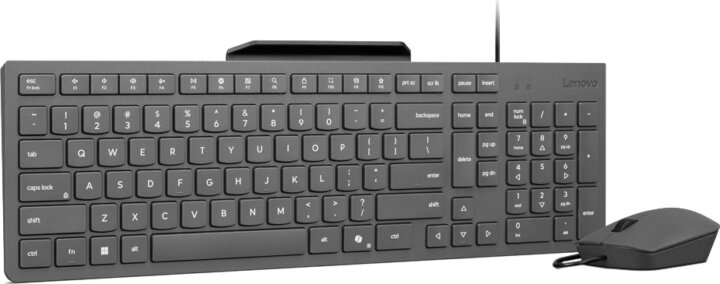 Lenovo 310 Vezetékes Billentyűzet + Egér US - Fekete
