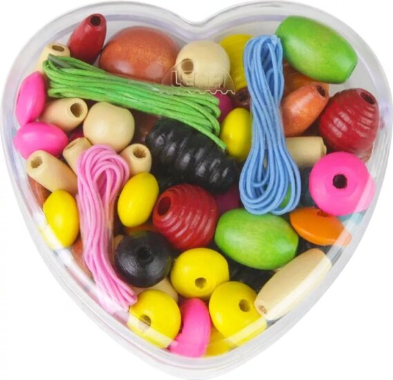 Lena Fa gyöngyök szív formájú dobozban - Többféle