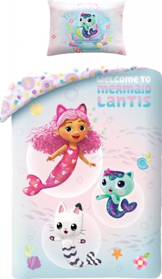 Dream Works Gabi babaháza Sellők ovis ágyneműhuzat garnitúra (100 x 135 cm)