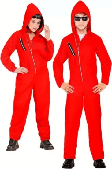 La Casa De Papel - A nagy pénzrablás Piros overál jelmez 12-13 éves gyerekeknek