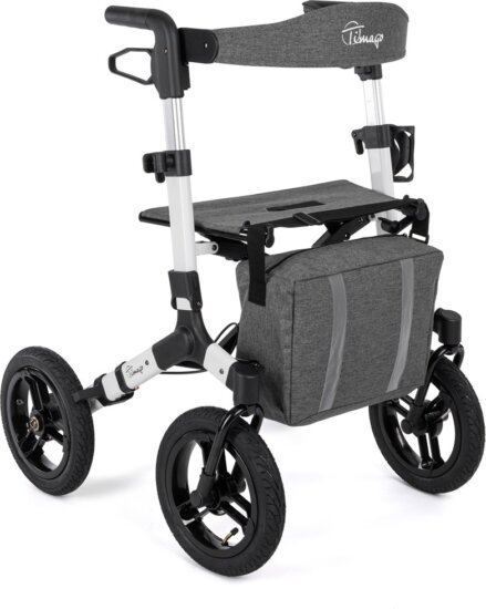 Timago RANGER Alumínium négykerekű rollátor Max 136kg - Ezüst