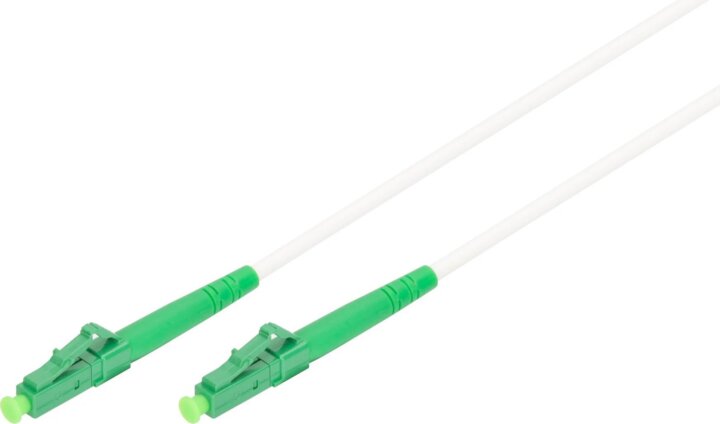 Digitus DK-2933A-20-LCA-SX Optikai patch kábel LC/APC Simplex 20m - Fehér/Zöld