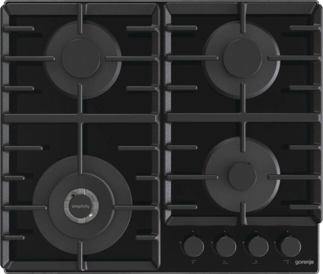 Gorenje GTW642SYB Beépíthető 4 zónás Gáz Főzőlap - Fekete