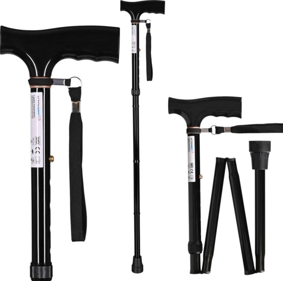 ActionMed LI100AM Összecsukható ortopéd sétabot - Fekete