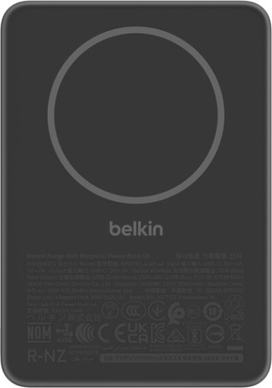 Belkin BoostCharge Slim Vezeték nélküli Powerbank 5000mAh 7.5W - Fekete