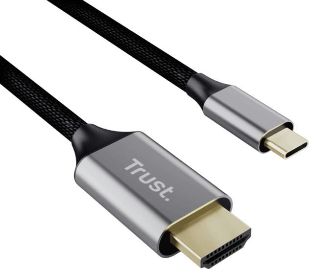Trust 25630 Calyx USB-C - HDMI Kábel 2m - Fekete/Ezüst