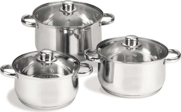 Maestro MR-2020-6XL Rozsdamentes Acél Edénykészlet - Inox (6 részes)