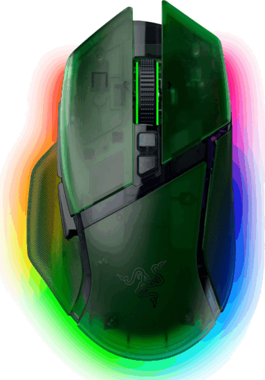 Razer Basilisk V3 Pro 35K Phantom Green Edition Wireless Gaming Egér - Zöld